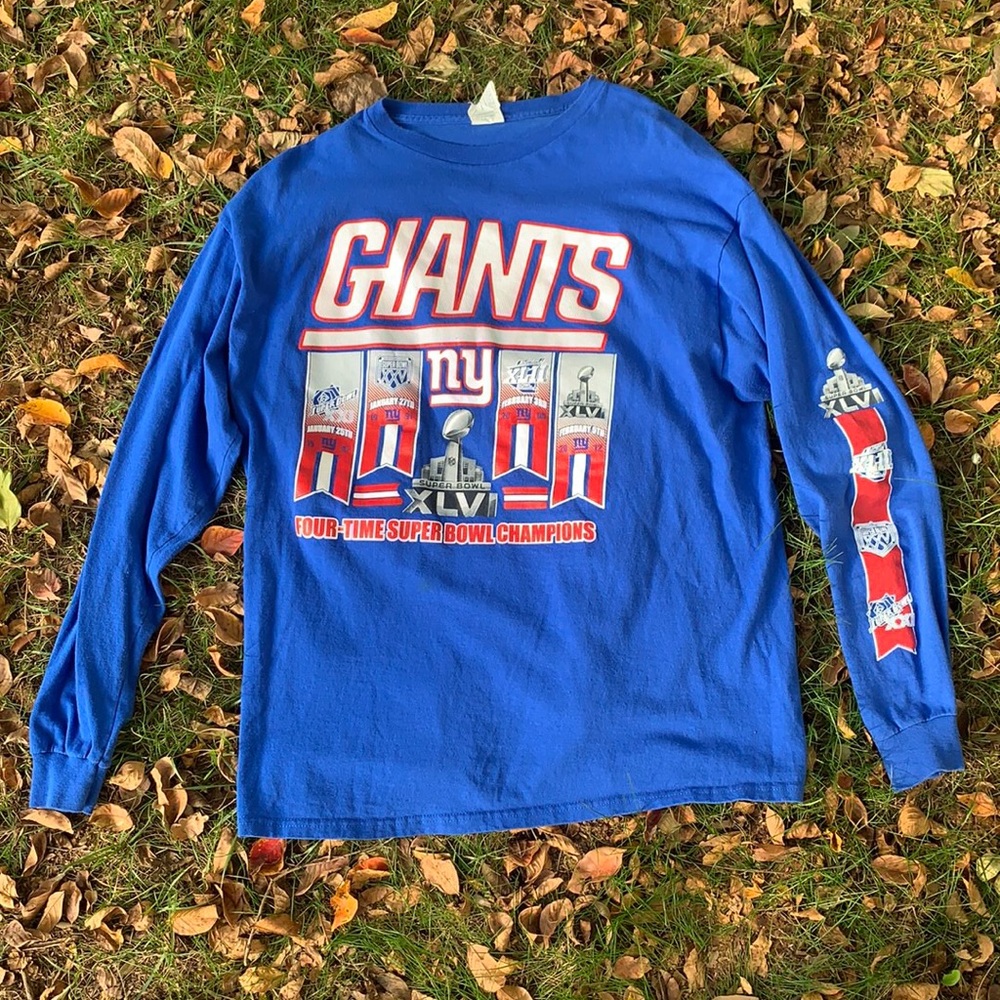NY Giants 4x Champions Long Sleeve 🔵🔴🏈🏆